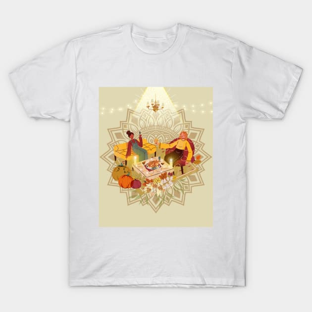 Thanksgiving Dinner with friends T-Shirt by ariverde